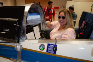 Blogging Molly flying NASA simulator